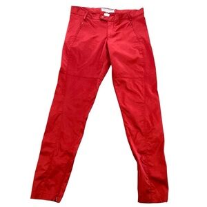 GUESS Jeans Red Chino Pants Y34A0148 Slim Fit Size 31 Y2K Shiny Stretchy Sexy